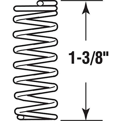 Prime-Line SP 9722 Compression Spring, Spring Steel Construction, Nickel-Plated Finish, 0.028 GA x 7/32 in. x 1-3/8 in. (8 Pack) - color: Nickel, size: 7/32 in. x 1-3/8 in. (Pack of 2)