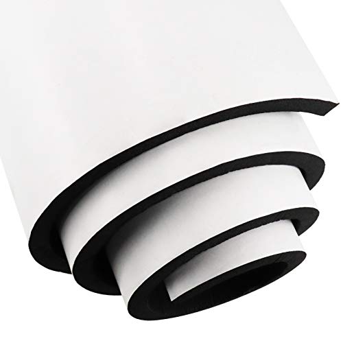 Storystore Sponge Neoprene Foam Sheet with Adhesive 1/4''T x 12''W x 98''L - color: Black (With Adhesive), size: 12 in x 98 in x 1/4 in