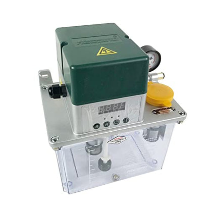 TECHTONGDA Automatic Lubricating Oil Pump 110V Lubrication Oiler Digital Numerical Control Gear Lubrication Pump Oiler with 3L Tank Capacity for CNC Punching Lathe Cutting Milling Machine - size: 3L Tank Capacity