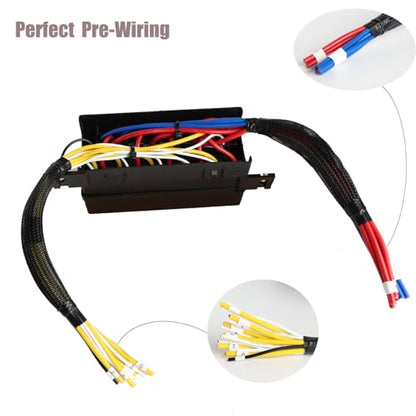Pre-Wired 12V Fuse Relay Box, 6-Way 4-Pin 40A Automotive Relay Panel with 11 ATC/ATO Blade Fuses and Removal Tweezers, Reinforced Power Distribution Block for Jeep, Truck, RV, Marine - size: RY06F11