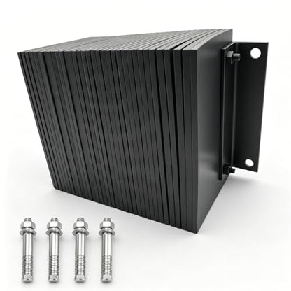 Laminated Rubber Loading Dock Bumper 15x10x6.5 Inches for Warehouse Shipping Dock with Mounting Bolts