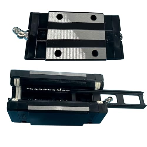 EGH15CA Linear Slider Block, 2pcs 15mm EG15 Square Bearing Slider Block with 2 Sets EV15 Self-Lubricating Dust-Proof Oil Box Dustproof Accessories for Guideway Rail as CNC Kit Part Replacement - size: EGH15 Block With KK oil box