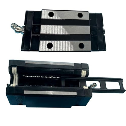 HGH35CA Linear Slider Block, 2pcs 35mm HG35 Square Bearing Slider Block with 2 Sets HV35 Self-Lubricating Dust-Proof Oil Box Dustproof Accessories for Guideway Rail as CNC Kit Part Replacement - size: HGH35 Block With KK oil box