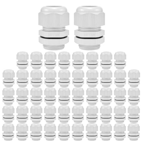 3/4" NPT Cable Glands, IP68, Nylon PA66, Gray, 5 Pack - color: Gray, size: 3/4"-50pcs