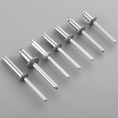 240pcs 1/8" x 3/8" Stainless Steel Blind Rivets,Pop Rivets,304 Stainless Steel Grip and Steel Mandrel, 3.2 x 10mm - color: Stainless Steel, size: 1/8" x 3/8"