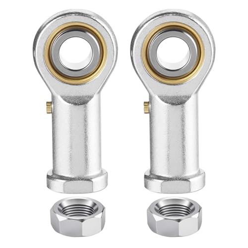 2Pcs PHSB8 Rod End Bearing 1/2 Inch Bore Pre-Lubricated 1/2-20 Female Thread Left Hand Heim Joint with Jam Nuts - size: 1/2, style: Left Hand