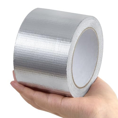 Aluminum Foil Duct Tape, High-Temp Seal for HVAC - 3" x 22Yds - size: 3 Inch X 66 Feet