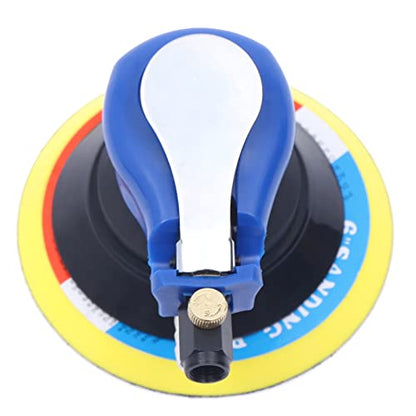 6" Random Orbit Air Sanders, 10,000 RPM Orbital Sander for Auto Body, Heavy Duty Dual Action Pneumatic Palm Sander Adjustable Speed Hand Sanding Pneumatic Polisher for Wood Metal Autobody Work