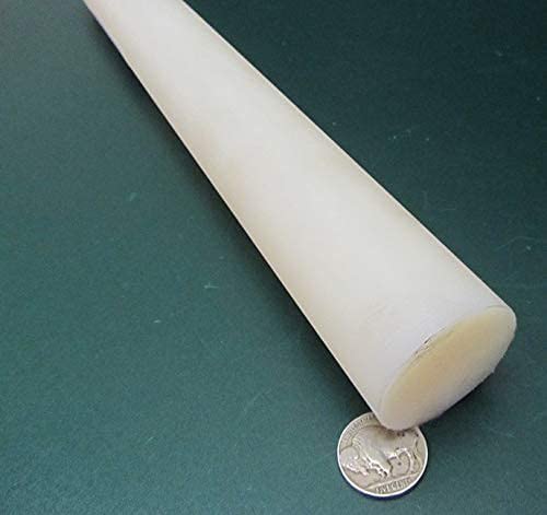 Natural Nylon 6/6 Extruded Round Rod 1.50" (1-1/2") x 4 Ft Length 1 pc