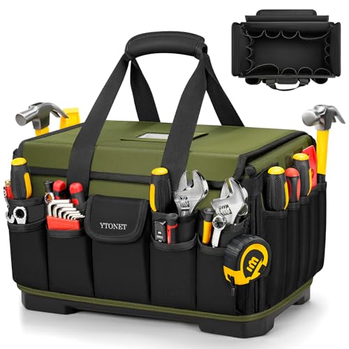 Heavy Duty Tool Bag 16-Inch, Tool Bags for men Toolbox Organizer Tote Gifts - color: Green, size: 16 Inch
