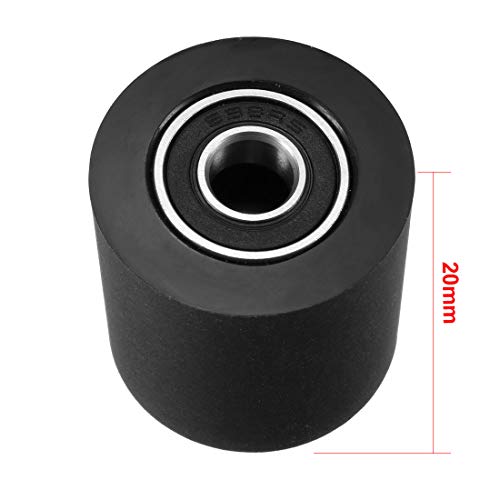 uxcell 2pcs 8x30x20mm Roller Idler Bearing Pulley Sliding Conveyor Wheel Black
