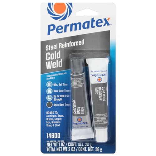 Permatex 14600 Cold Weld Bonding Compound, Two 1 oz. Tubes - size: Two 1 Ounce Tubes