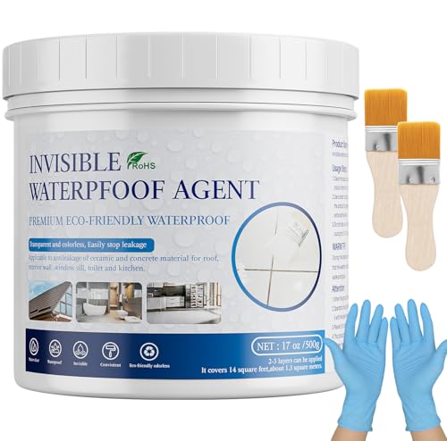 Invisible Waterproof Agent 17.6 Oz, Transparent Waterproof Coating Adhensive Leak Repairing, Water-Based Clear Liquid Water Proof Sealant - size: 17.6 Oz