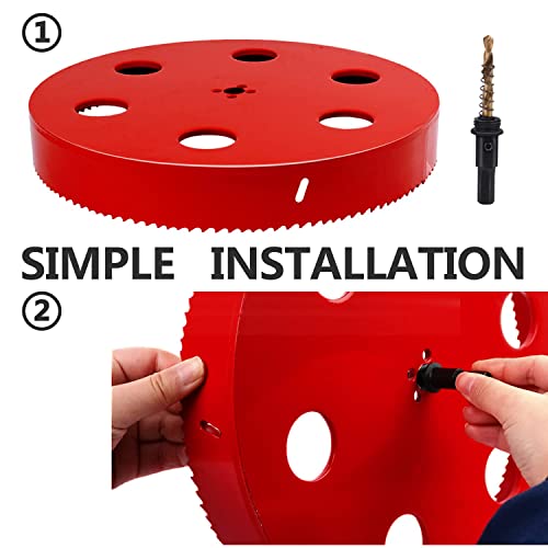 210mm / 8-1/4 inch HSS Bi-Metal Hole Saw Hole Drilling Cutter for Wood - size: 210mm / 8-1/4 inch