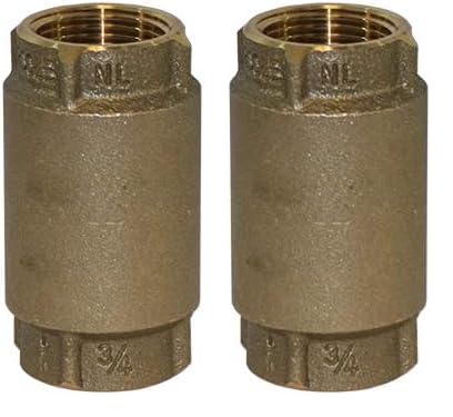 Merrill MFG CVNL75 3/4" No-Lead Brass Check Valve 700 Series, 0.75" (Pack of 2) - size: 3/4 inch (Pack of 2)