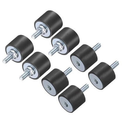 uxcell 6pcs M6x18mm Rubber Isolator Mounts with Studs 25x20mm - size: VD-D25*H20, M6*18