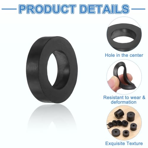 uxcell 12Pcs Rubber Vibration Isolation Washers 39mm OD x 23mm ID x 9mm Thk - size: 39mm OD x 23mm ID x 9mm Thick