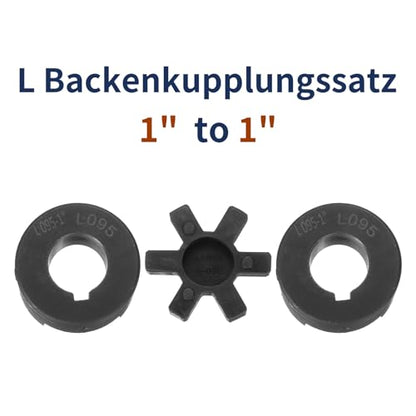 uxcell 1" L095 Flexible 3-Piece L-Jaw Coupling Coupler Set - size: 1 "