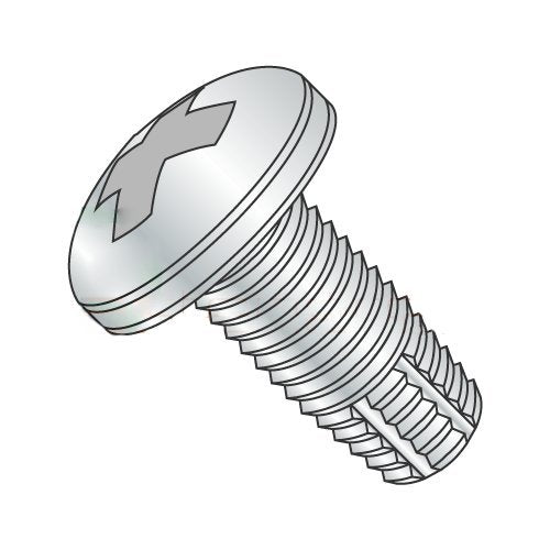 #8-32 x 1 Type F Thread Cutting Screws, Phillips Pan Head, Steel, 100 Pack