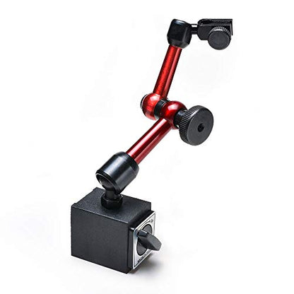 AGPtek® 3-Joint Red Adjustable Magnetic Base Holder for Digital Dial Indicator