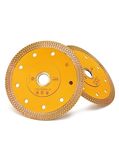 2 Pcs/Lot Super Thin Diamond Saw Blade Porcelain Cutting Blade for Cutting Granite Marbles Tiles (4.5-2pcs)…… - size: 4.5 inch-2