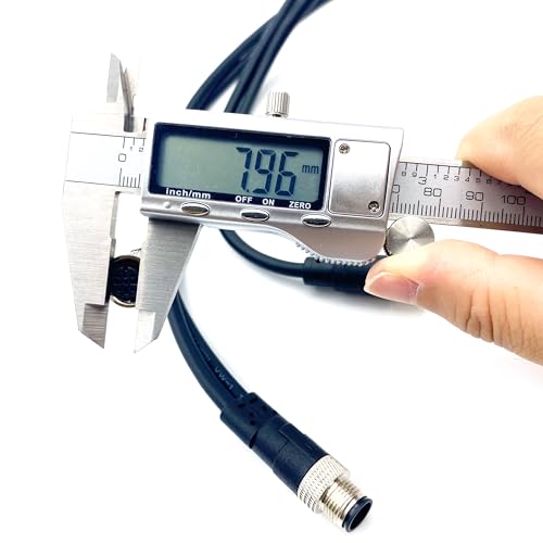 M12 5 Pins Connector Cable, Male to Dual Female Circular Connector Molding Cable A Code Straight Industrial Molded Wire IP67 Waterproof Unshielded PVC Wire 60V 4A AC/DC 1Meter (3.28ft) - size: 3.28ft