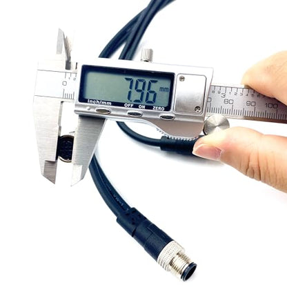 M12 5 Pins Connector Cable, Male to Dual Female Circular Connector Molding Cable A Code Straight Industrial Molded Wire IP67 Waterproof Unshielded PVC Wire 60V 4A AC/DC 1Meter (3.28ft) - size: 3.28ft