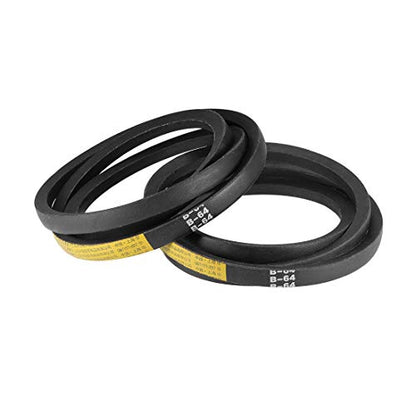 uxcell B64 V-Belts 64" Pitch Length, B-Section Rubber Drive Belt 2pcs - size: 64" B64