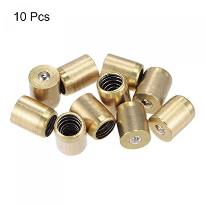 uxcell Brass Push Button Grease Oil Cup 10x12mm Ball Oiler for Lubrication System 10Pcs - size: 10x12mm