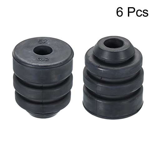 PATIKIL 1.4"x1.7" Refrigeration Compressor Rubber Mounting Feet, 6 Pack Foot Mount Anti Vibration Pad Replacement for Air Conditioner Refrigerator Electric Motor, Black - size: 1.4" x 1.7"
