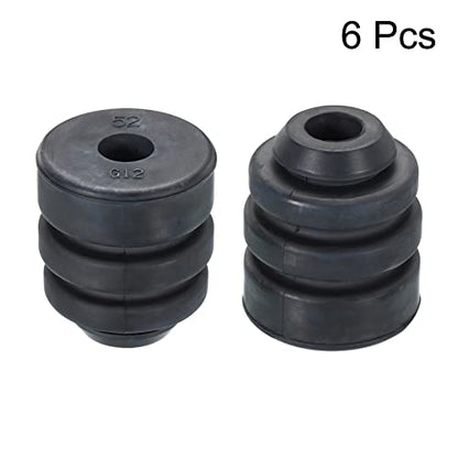 PATIKIL 1.4"x1.7" Refrigeration Compressor Rubber Mounting Feet, 6 Pack Foot Mount Anti Vibration Pad Replacement for Air Conditioner Refrigerator Electric Motor, Black - size: 1.4" x 1.7"