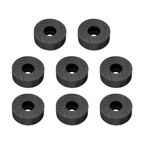 PATIKIL Rubber Spacer, 8 Pcs Rubber Anti Vibration Foot Pad Bumper 2" OD 0.5" ID Count Sink Hole Washer Round Neoprene Bushings Spacer for Air Compressor Machinery Generator Car, Black - size: 2" OD x 0.5" ID