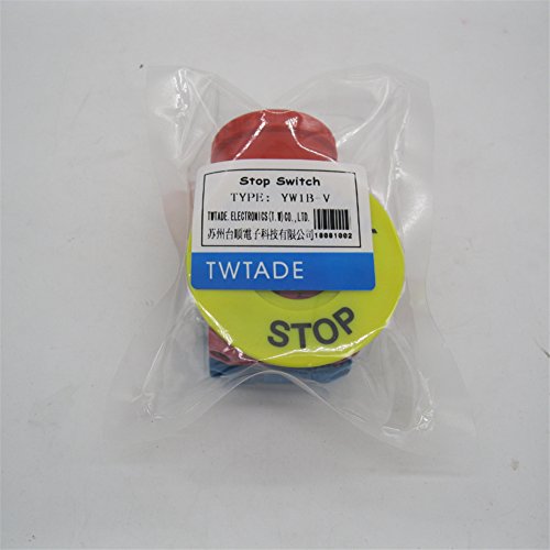 TWTADE/Red Mushroom Cap 1NO 1NC DPST Emergency Stop Push Button Switch AC 660V 10A YW1B-V4E11R - color: Red/YW1B-V4E11R, size: 1NO 1NC
