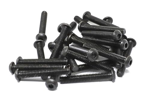iexcell 25 Pcs 1/4-20 x 1-3/4" Alloy Steel 10.9 Grade Hex Socket Button Head Cap Screws Bolts Kit, Black Oxide Finish - size: 1/4-20 x 1-3/4"