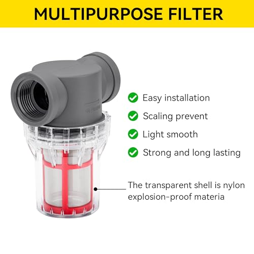 1'' Female NPT in-Line Strainer - Garden Hose Filter for High Pressure Washer, Sediment Filter with 200 Mesh Stainless Steel Screen (1'' 200 Mesh) - style: 1'' 200Mesh