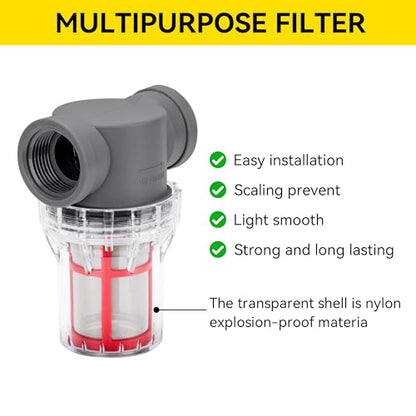 1'' Female NPT in-Line Strainer - Garden Hose Filter for High Pressure Washer, Sediment Filter with 200 Mesh Stainless Steel Screen (1'' 200 Mesh) - style: 1'' 200Mesh