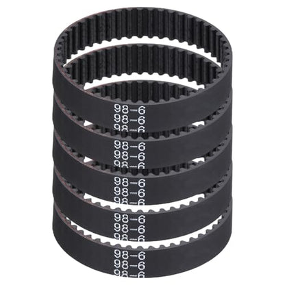 MECCANIXITY 5Pcs 98mm GT-2 Timing Belt 6mm Width 2mm Pitch Closed Loop - size: 98mm