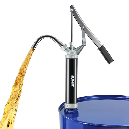 OMT 55 Gallon Drum Pump, Lever Action Barrel Pump for 15 to 55 gal Drums - color: Black Lever Action Steel Pump