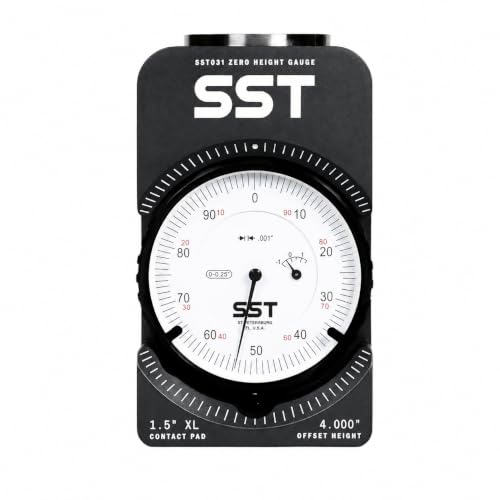 SST Z-Block Precision Height Presetter, 4.000" Reference Height Gauge for CNC Mills & Manual Machines, Oversized 1.5" Contact Pad, Magnetic Base Setup Block for Accurate Tool Height Setting