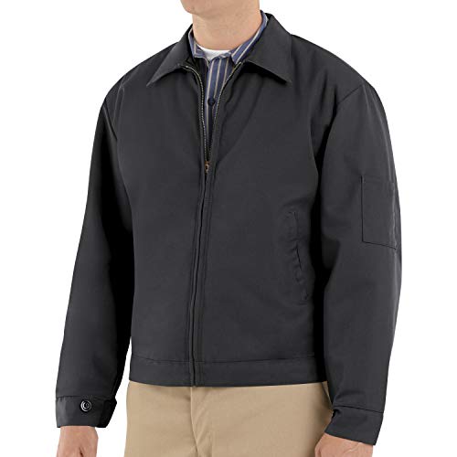 Red Kap Men's Slash Pocket Jacket - color: Black, size: Medium