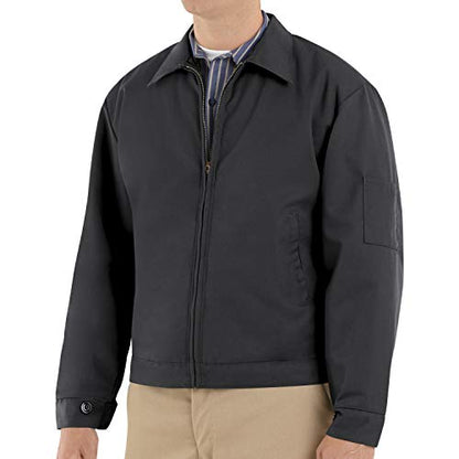 Red Kap Men's Slash Pocket Jacket - color: Black, size: Large