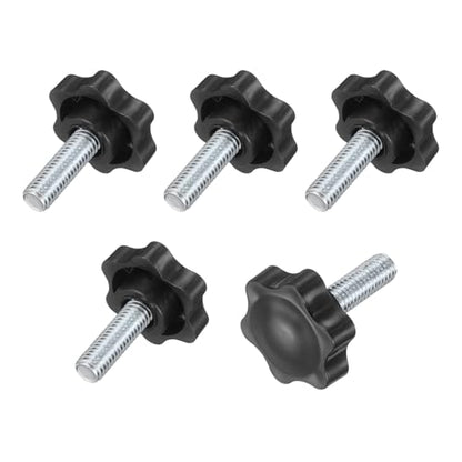 uxcell 5Pcs 3/8"-16 Star Knobs 1.1" Threaded Stud Male Clamping Knob - size: 3/8"-16, 1.1"