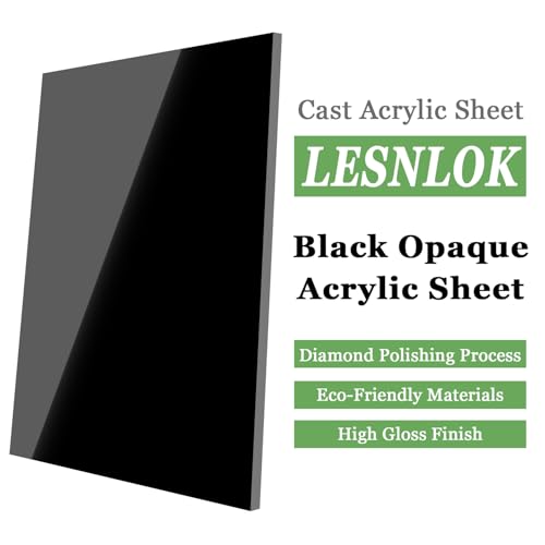 Black Acrylic Sheet 30 x 30 x 1/8 inch Thick 3mm Black Plexiglass Sheet, DIY Materials for Home Decor, Handcraft, Painting, Photography,Switch Panel, Display Stand… (2, 30 x 30 x 1/8) - size: 30 x 30 x 1/8
