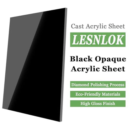 Black Acrylic Sheet 15 x 15 x 1/8 inch Thick 3mm Black Plexiglass Sheet, DIY Materials for Home Decor, Handcraft, Painting, Photography,Switch Panel, Display Stand… (2, 15 x 15 x 1/8) - size: 15 x 15 x 1/8