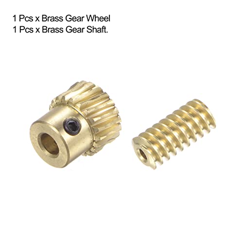HARFINGTON Worm Gear Set Brass 0.5 Modulus 20T 20:1 Reduction Rate