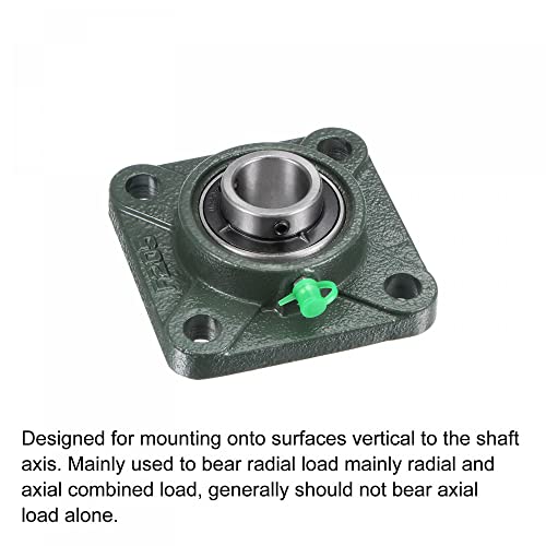 uxcell UCF205 Flange Block Bearings 25mm Bore Cast Iron Bearing Unit Set - size: 25mm