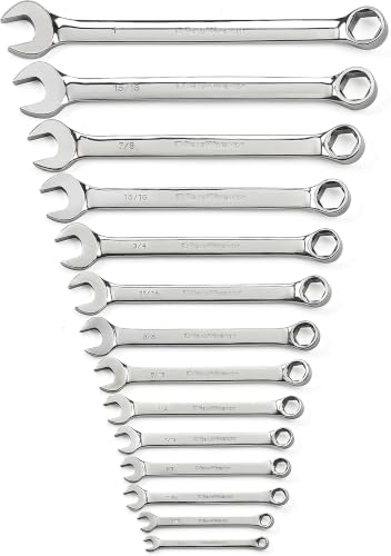 GEARWRENCH 14 Pc. 6 Pt. Combination Wrench Set, SAE - 81924 (Pack of 6) - size: SAE (Pack of 6)
