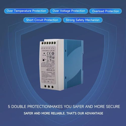 MDR-60-12 12V 5A 60W Industrial Switching Power Supply with Wide Input Voltage Range