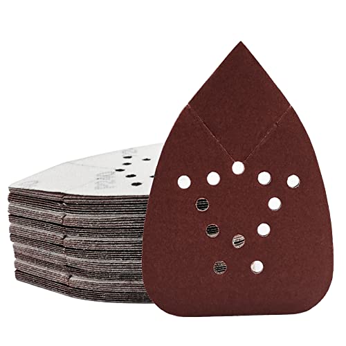 240 Grit Mouse Sander Sandpaper, 50PCS Sanding Pads for Mouse Palm Sanders, Hook and Loop Sandpaper, Triangle Sanding Pads for Black and Decker Mouse Sanders and Many Other Palm Sanders (240 Grit) - style: 240 Grit