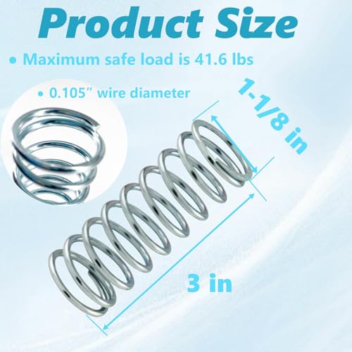 3 PCS Compression Spring SP 9734,0.105 GA x 1-1/8" x 3",Steel